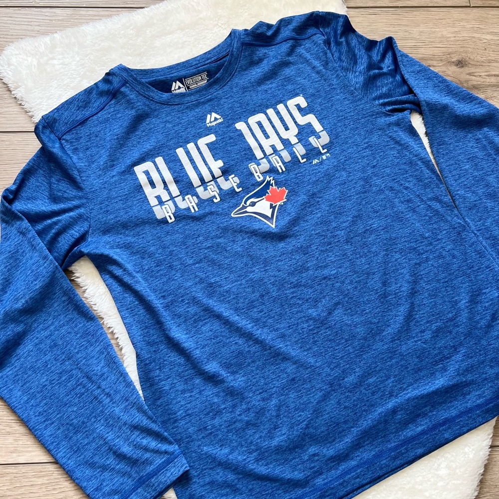 MLB Blue Jays Blue Long Sleeve Shirt